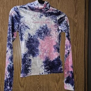 Teddy Fresh I need a hug velour long sleeve turtle neck top